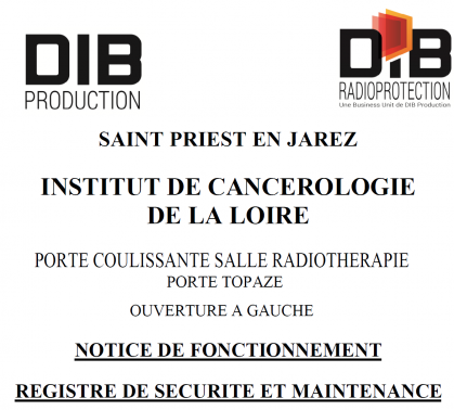 Notice de Fonctionnement et de Maintenance